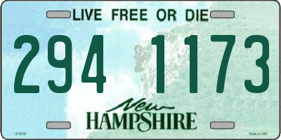 NH license plate 2941173