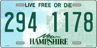 NH license plate 2941178