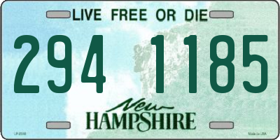 NH license plate 2941185