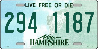 NH license plate 2941187