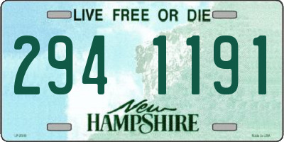 NH license plate 2941191