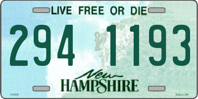 NH license plate 2941193