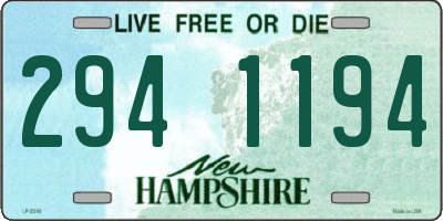NH license plate 2941194