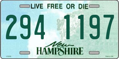 NH license plate 2941197