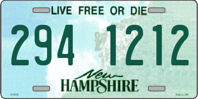NH license plate 2941212