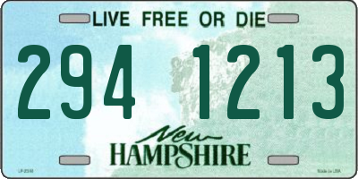 NH license plate 2941213