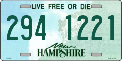 NH license plate 2941221