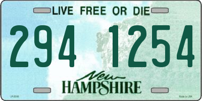 NH license plate 2941254