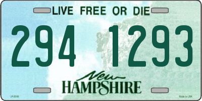 NH license plate 2941293