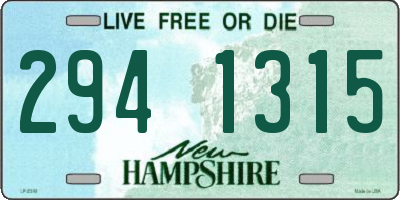 NH license plate 2941315