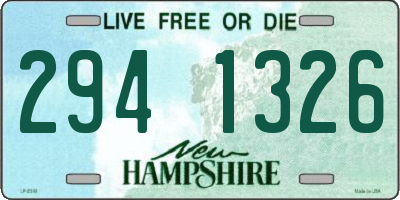 NH license plate 2941326