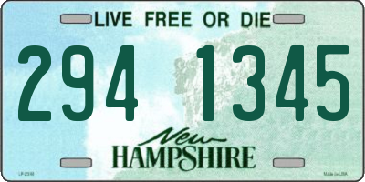 NH license plate 2941345