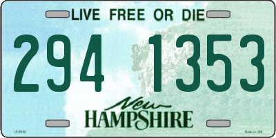 NH license plate 2941353