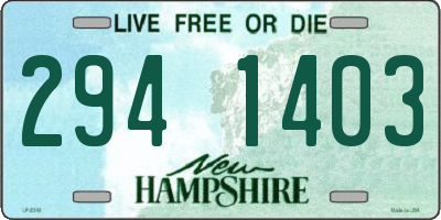 NH license plate 2941403