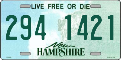NH license plate 2941421