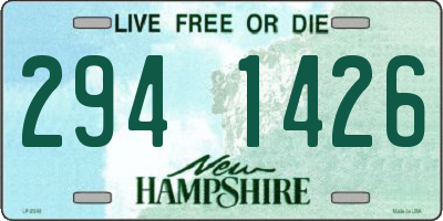 NH license plate 2941426