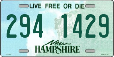 NH license plate 2941429