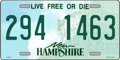 NH license plate 2941463