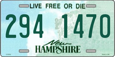 NH license plate 2941470