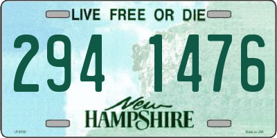 NH license plate 2941476