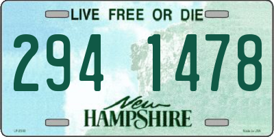 NH license plate 2941478