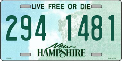 NH license plate 2941481