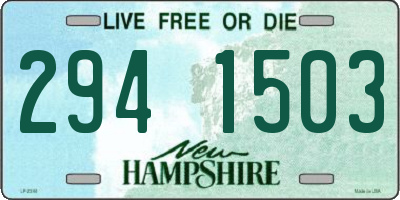 NH license plate 2941503
