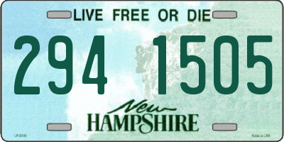 NH license plate 2941505