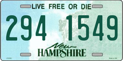NH license plate 2941549