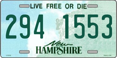 NH license plate 2941553