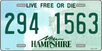 NH license plate 2941563