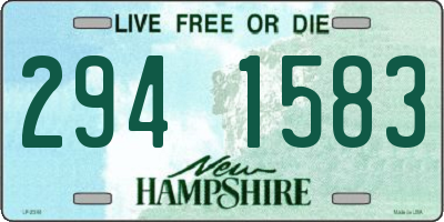 NH license plate 2941583