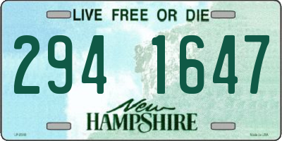 NH license plate 2941647
