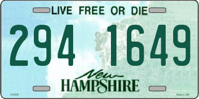 NH license plate 2941649