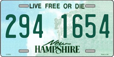 NH license plate 2941654