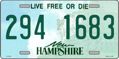 NH license plate 2941683