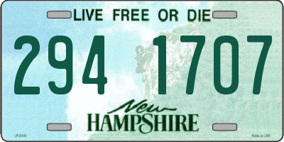 NH license plate 2941707