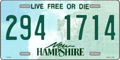 NH license plate 2941714