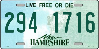 NH license plate 2941716