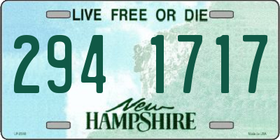 NH license plate 2941717