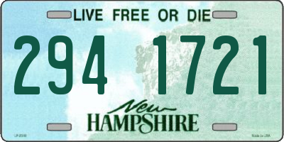 NH license plate 2941721