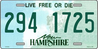 NH license plate 2941725