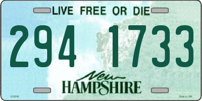 NH license plate 2941733