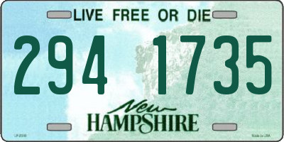 NH license plate 2941735