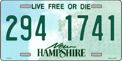 NH license plate 2941741