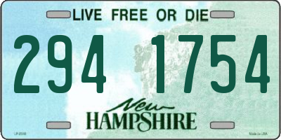 NH license plate 2941754