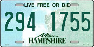 NH license plate 2941755