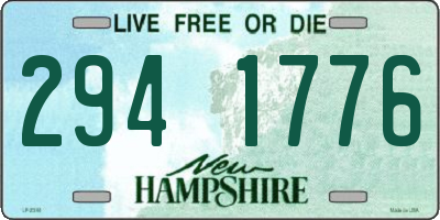 NH license plate 2941776