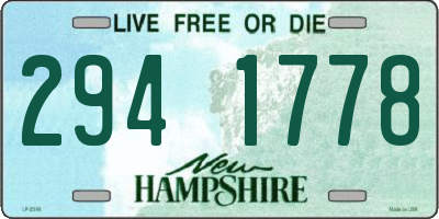NH license plate 2941778