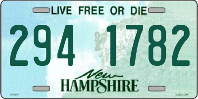 NH license plate 2941782